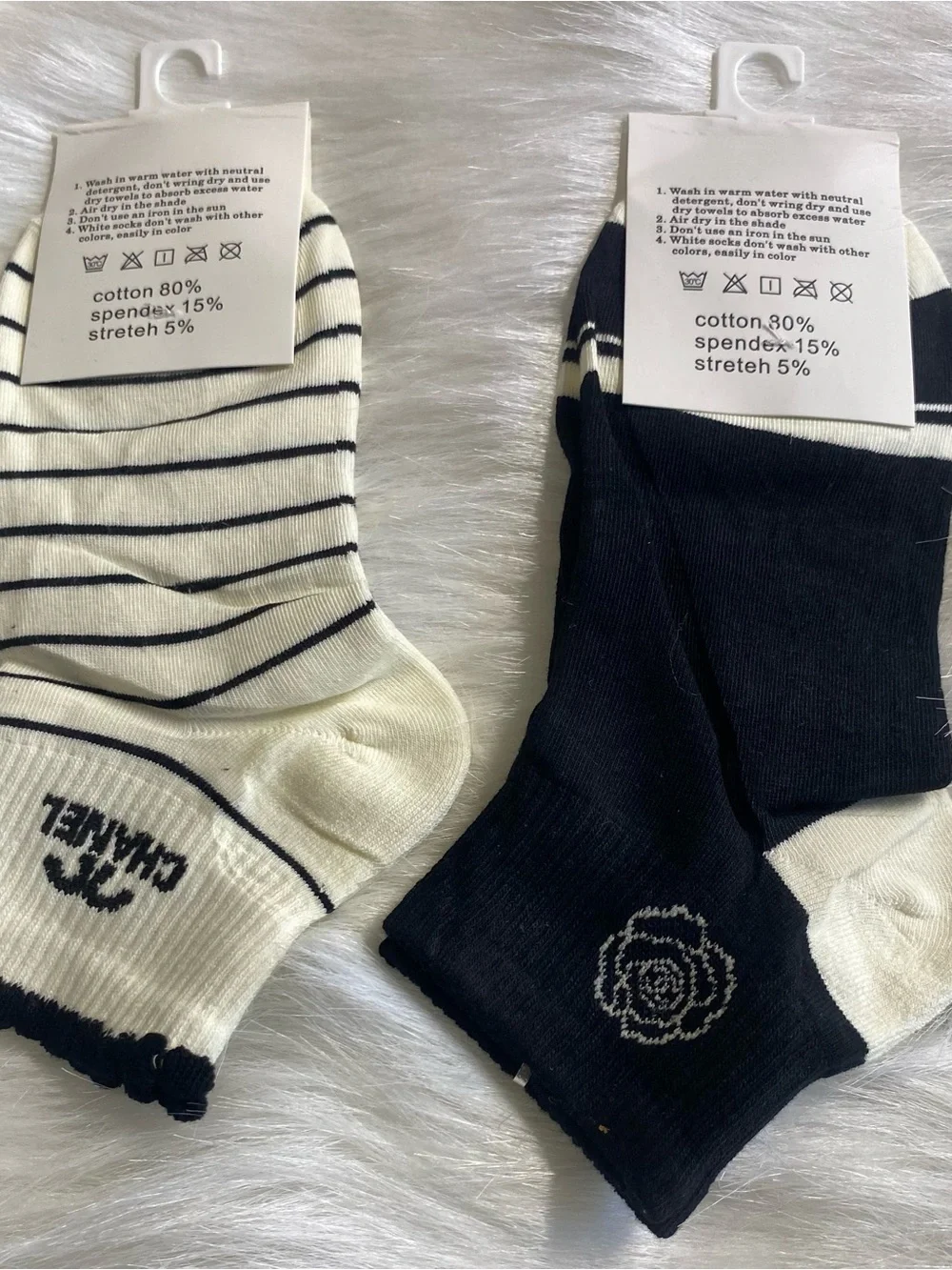 Black & White Ankle Socks - Pack of 5